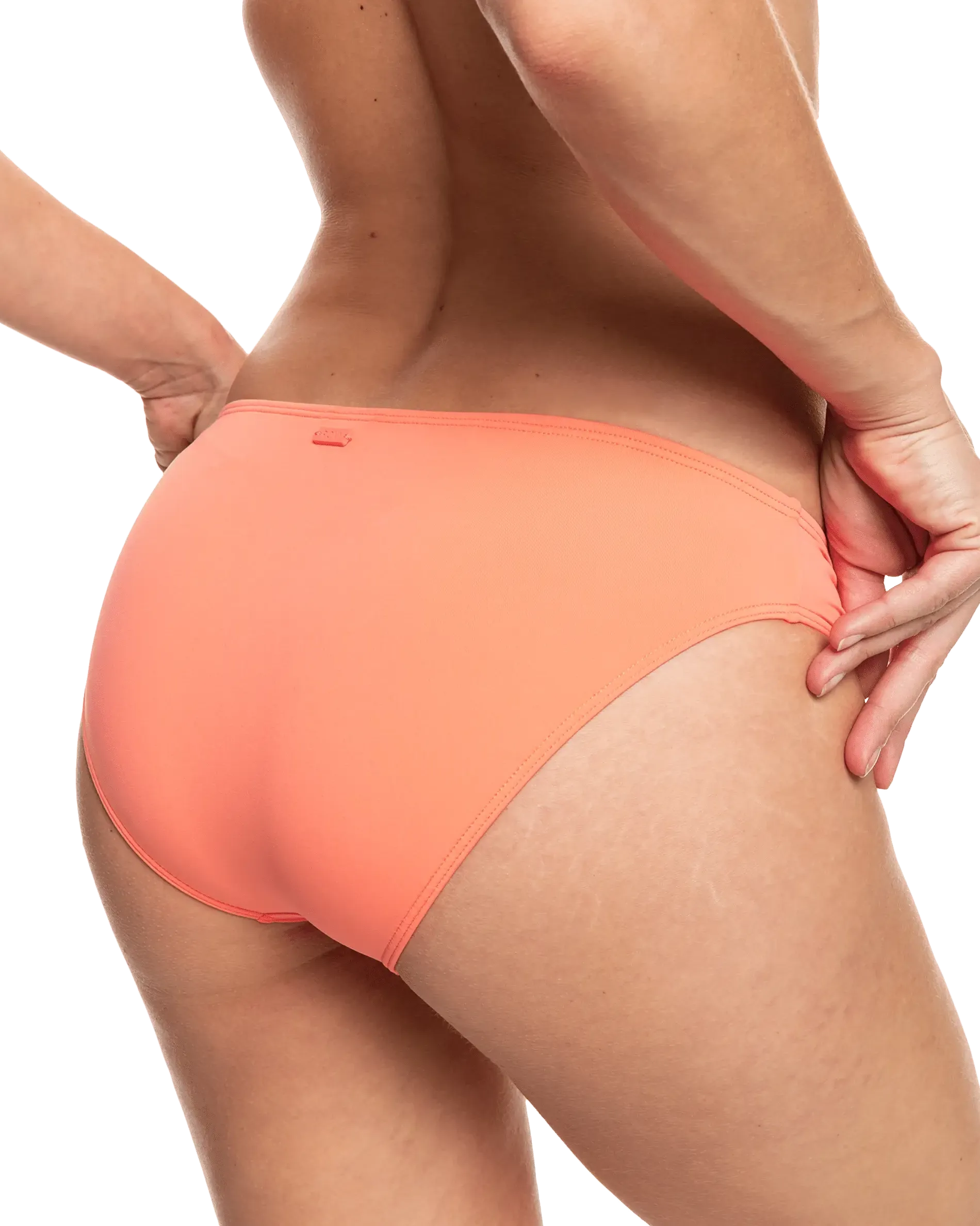 Beach Classics Hipster Bikini Bottoms in Fusion Coral