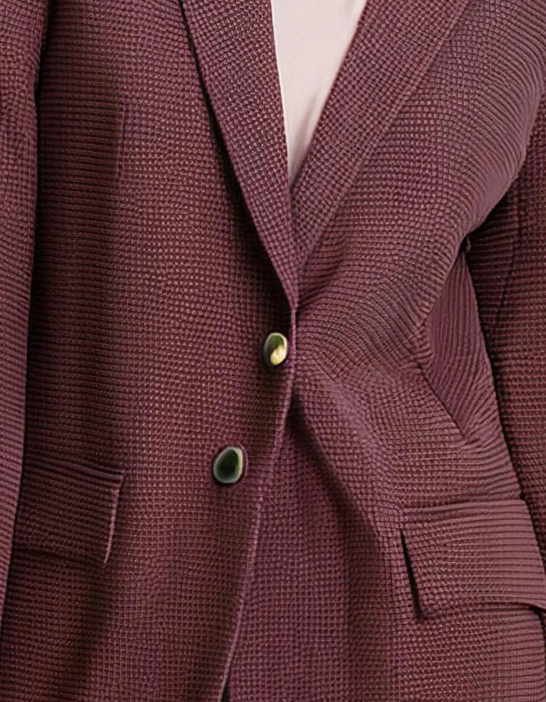 Burgundy Boyfriend Blazer