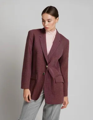 Burgundy Boyfriend Blazer