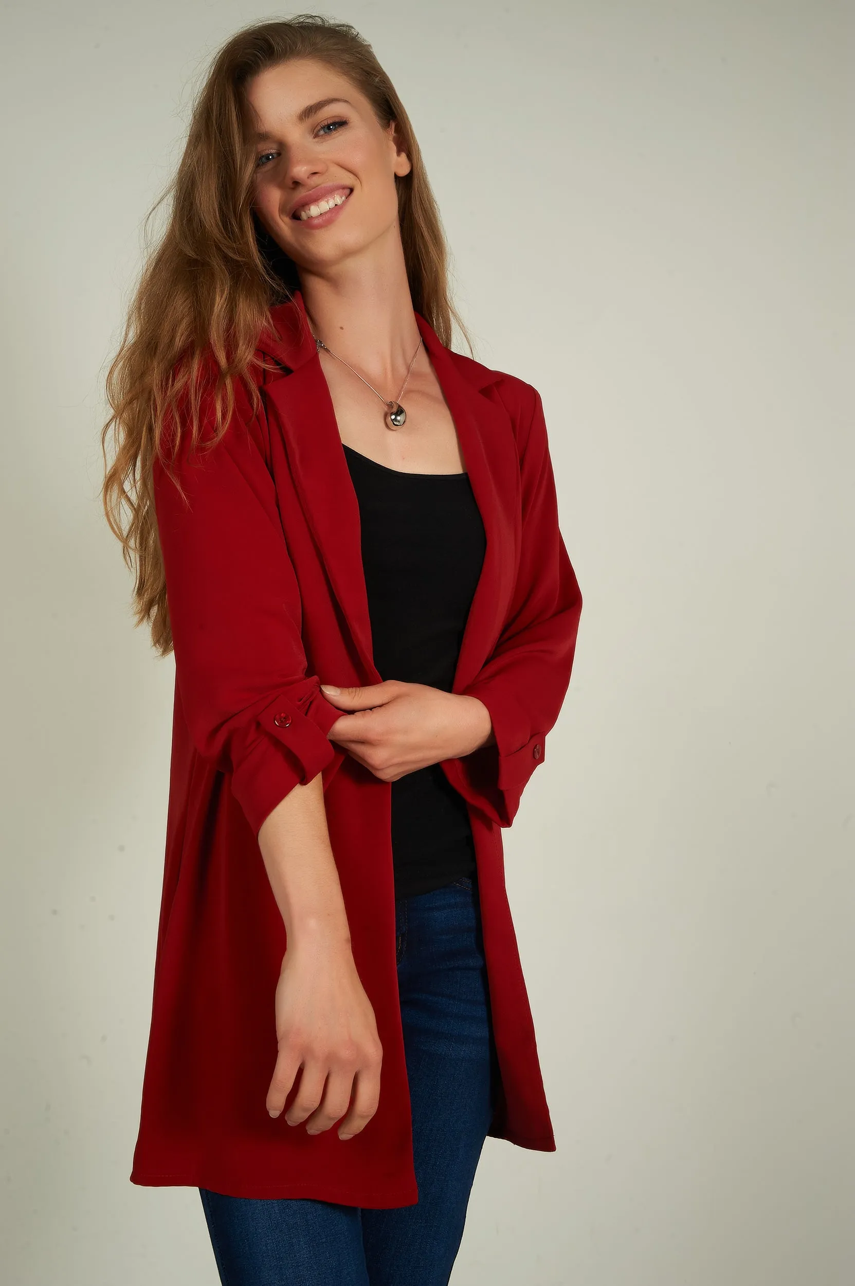 Cardigan long ouvert - BLANDA-X2 - (R-B2)