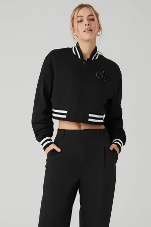 Cropped G.O.A.T Jacket - Black