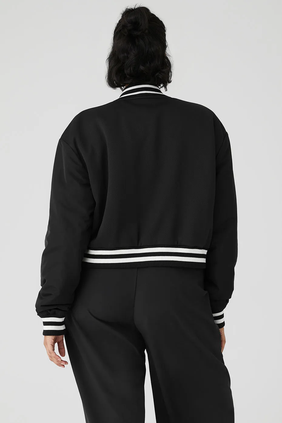 Cropped G.O.A.T Jacket - Black