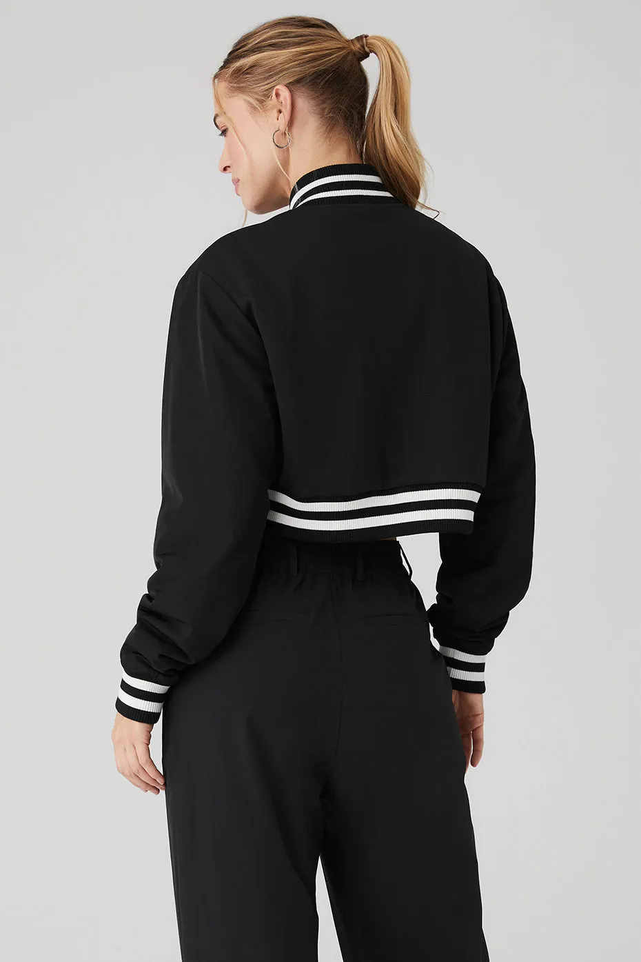 Cropped G.O.A.T Jacket - Black