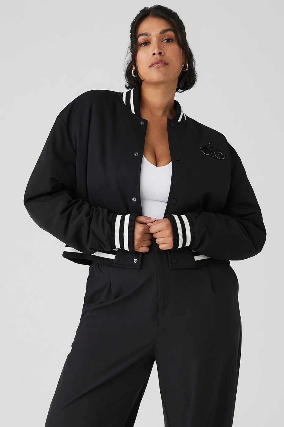 Cropped G.O.A.T Jacket - Black