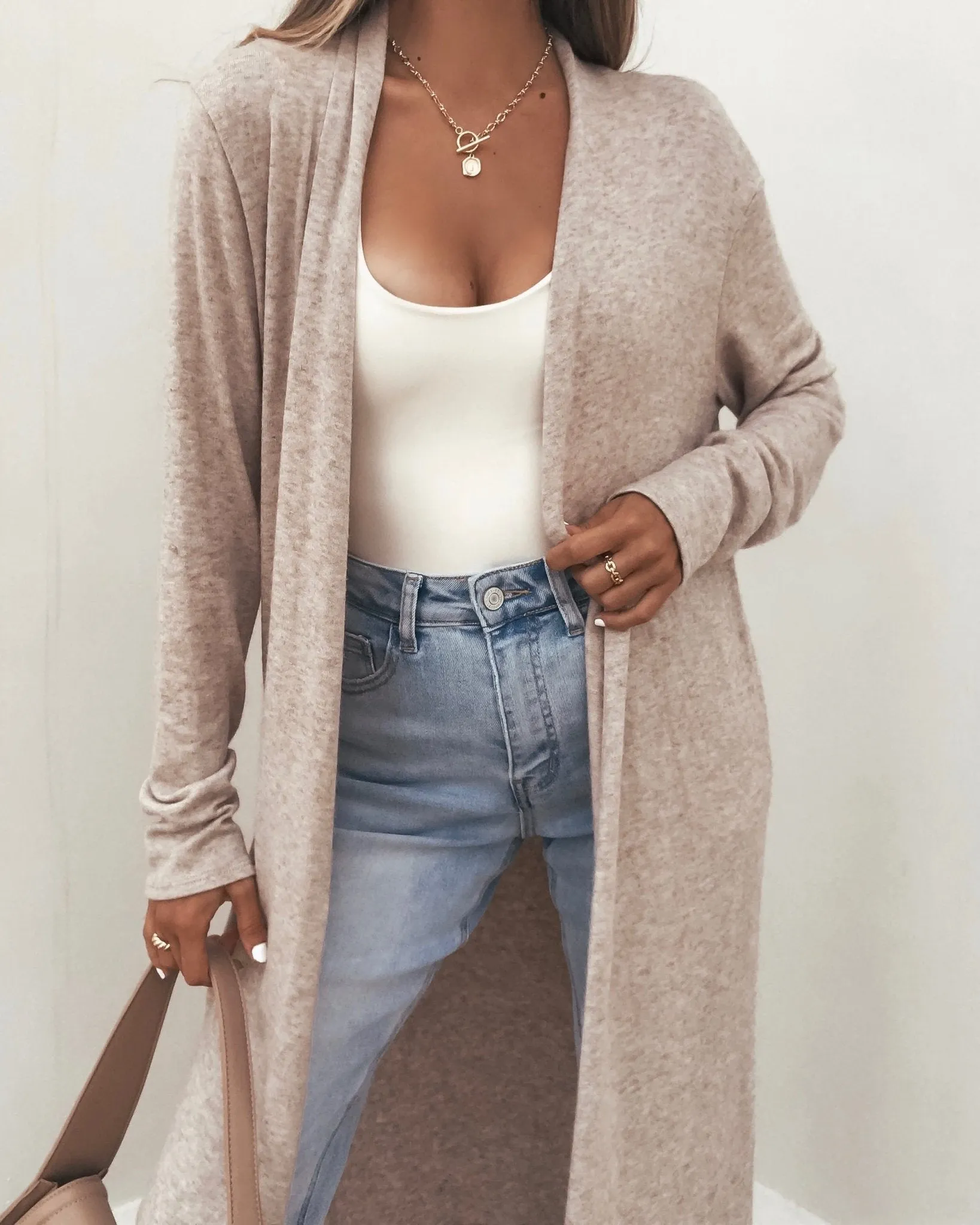 Essential Oatmeal Duster Cardigan