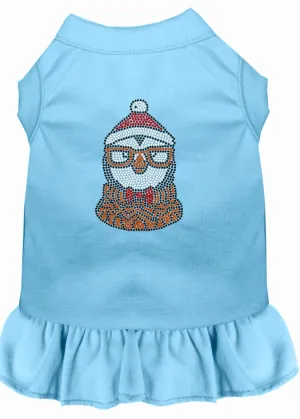 Hipster Penguin Rhinestone Dog Dress Baby Blue Xxxl (20)