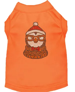 Hipster Penguin Rhinestone Dog Shirt Orange Xl (16)