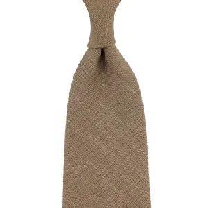 Japanese Ramie Tie - Camel - Hand-Rolled