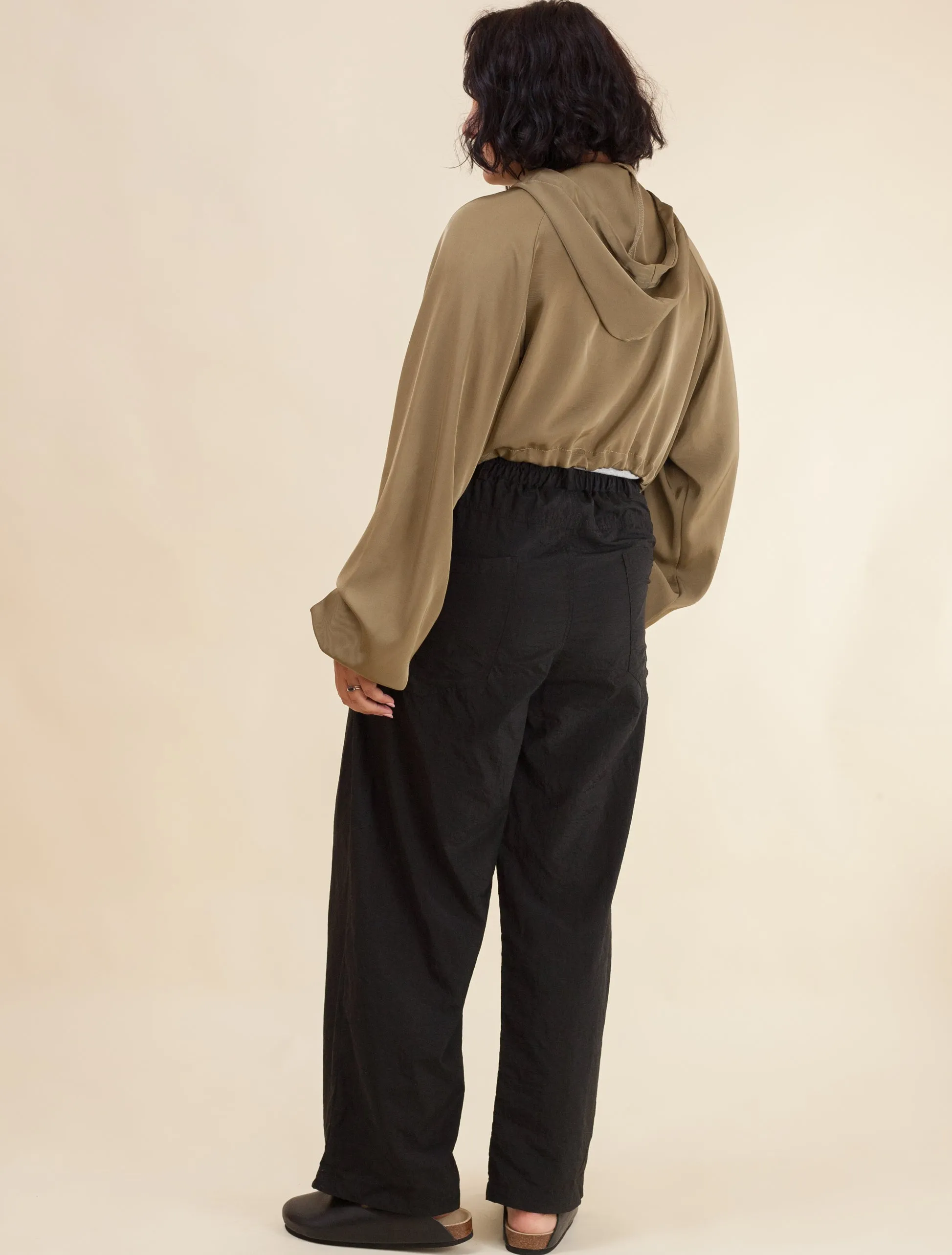 Keiko Cropped Twill Jacket  (Avocado)