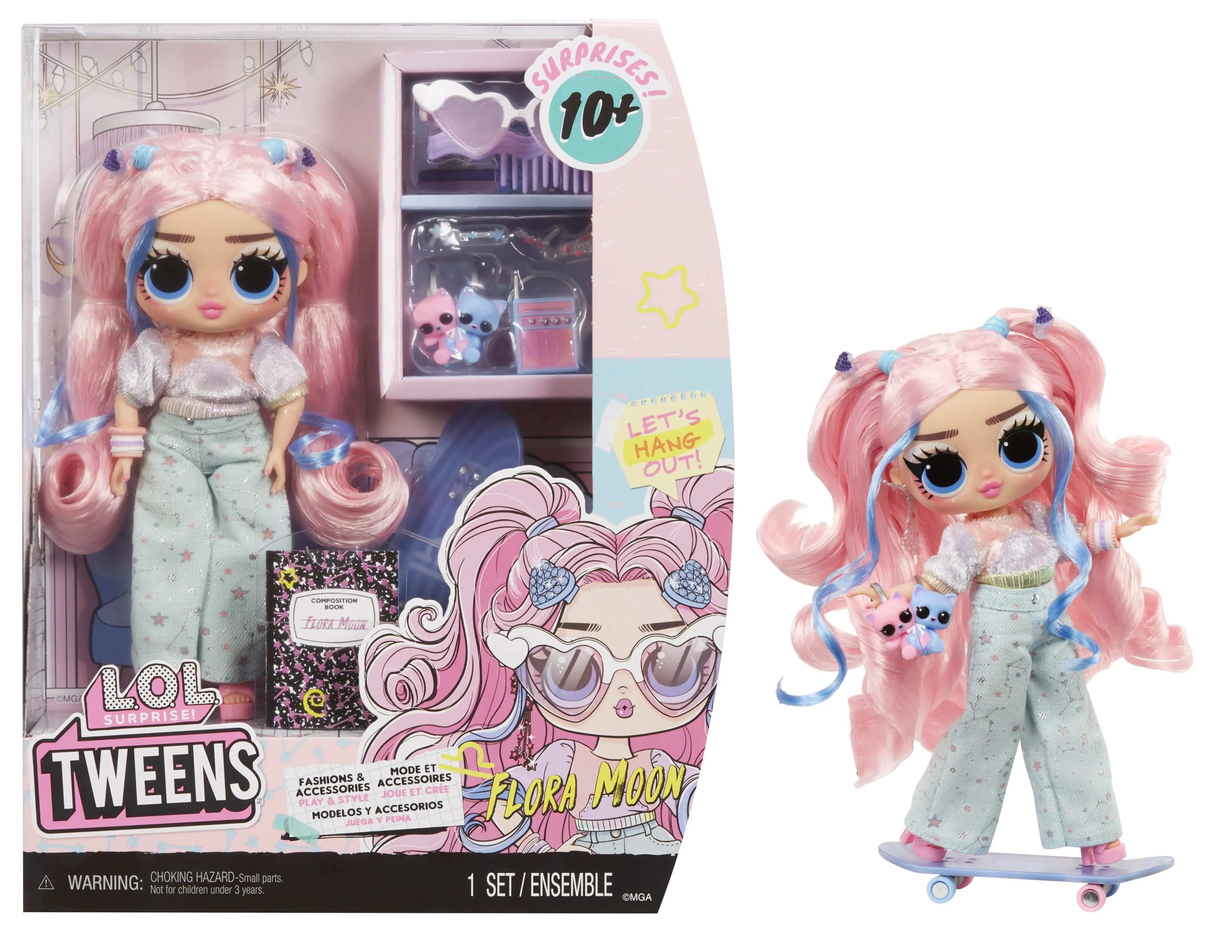 LOL Surprise Tweens Fashion Doll Flora Moon with 10  Surprises, Great Gift for Kids Ages 4 