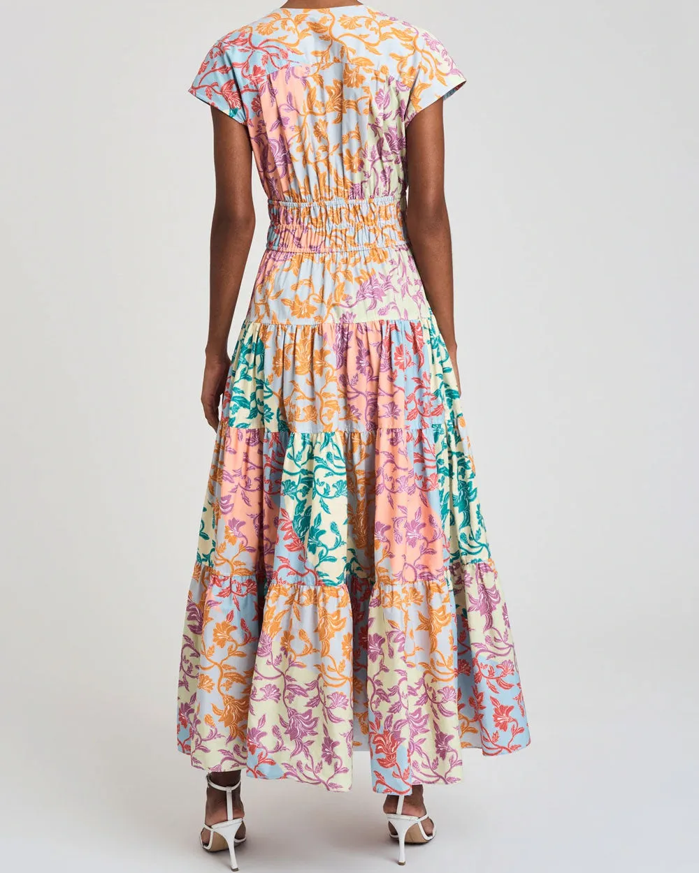 Multicolor Floral Fatima Midi Dress