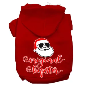 Original Hipster Screen Print Dog Hoodie Red Xxxl(20)