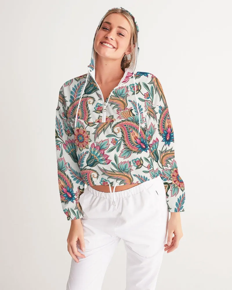 Pure Paisley Women's Cropped Windbreaker Jacket