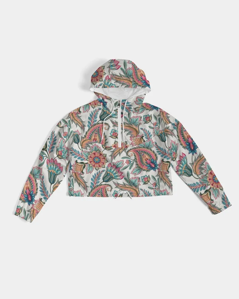 Pure Paisley Women's Cropped Windbreaker Jacket