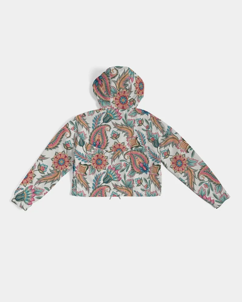 Pure Paisley Women's Cropped Windbreaker Jacket