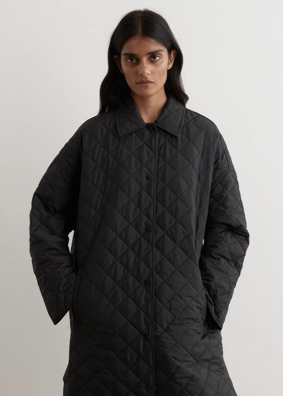 Quilted Cocoon Coat