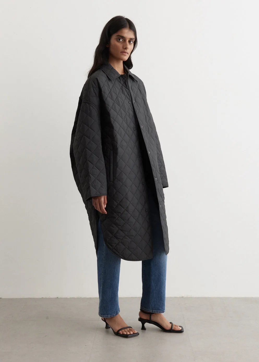 Quilted Cocoon Coat