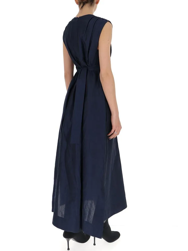 'S Max Mara Flared V-Neck Maxi Dress