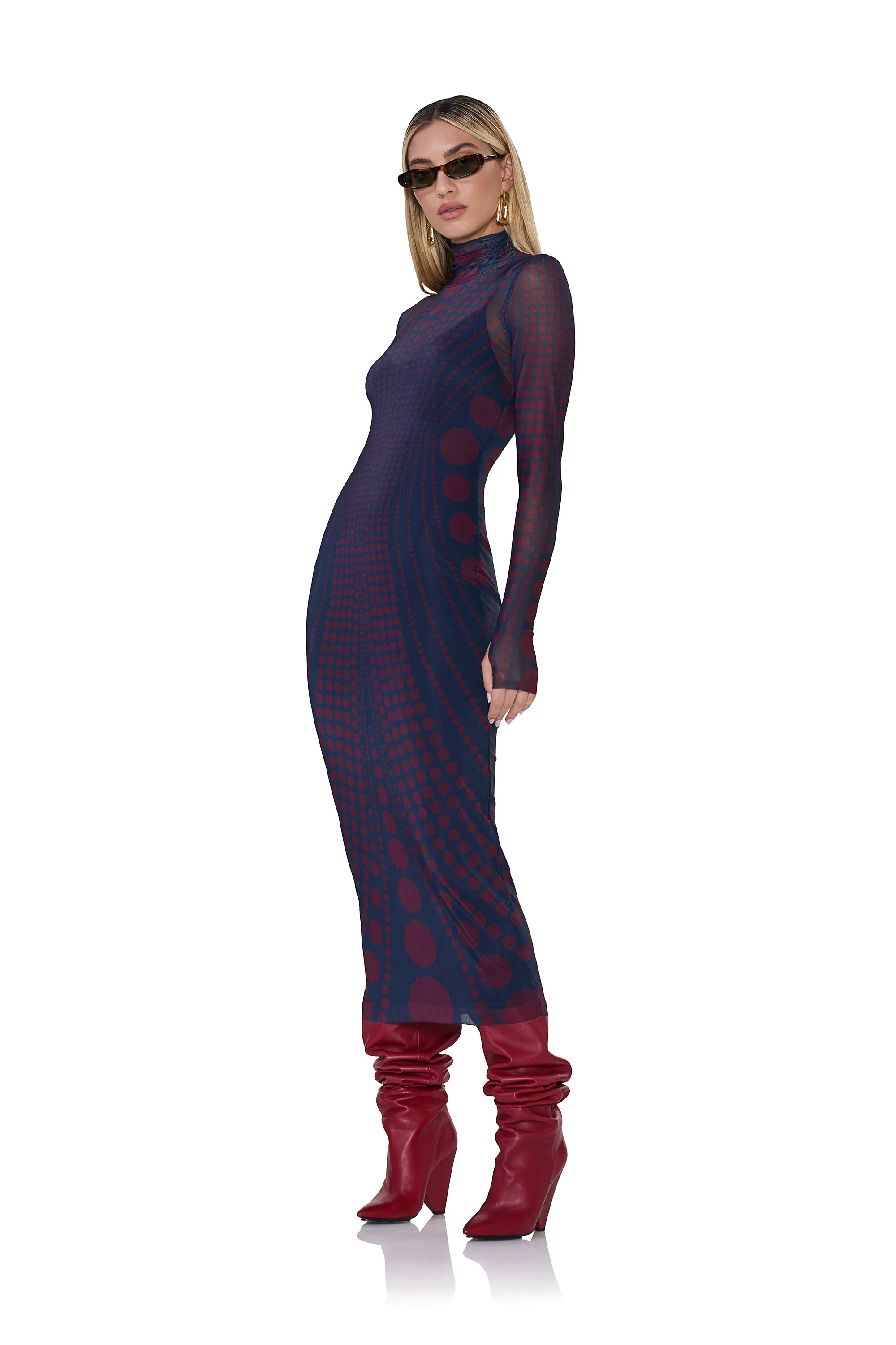 Shailene Dress - Navy Illusion