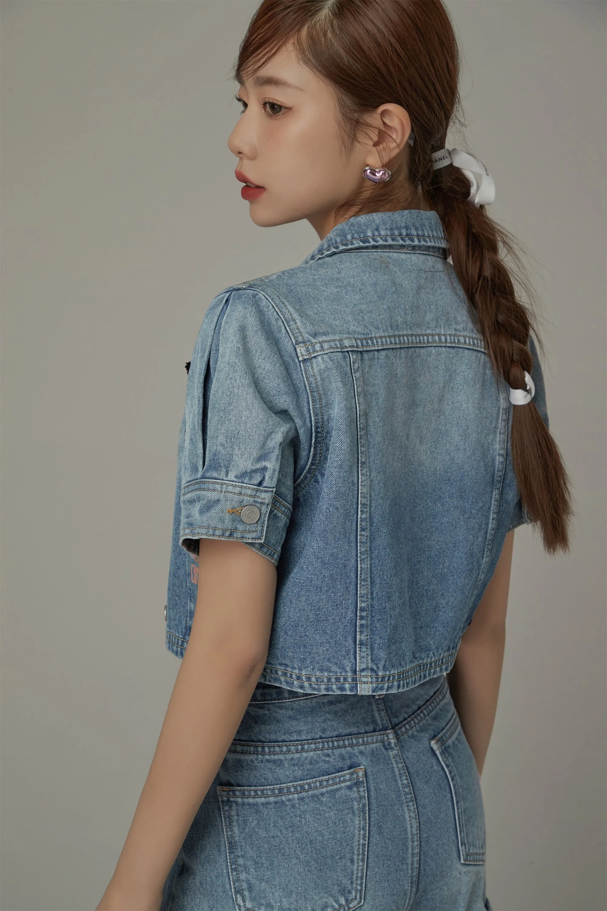 Star Denim Cropped Jacket