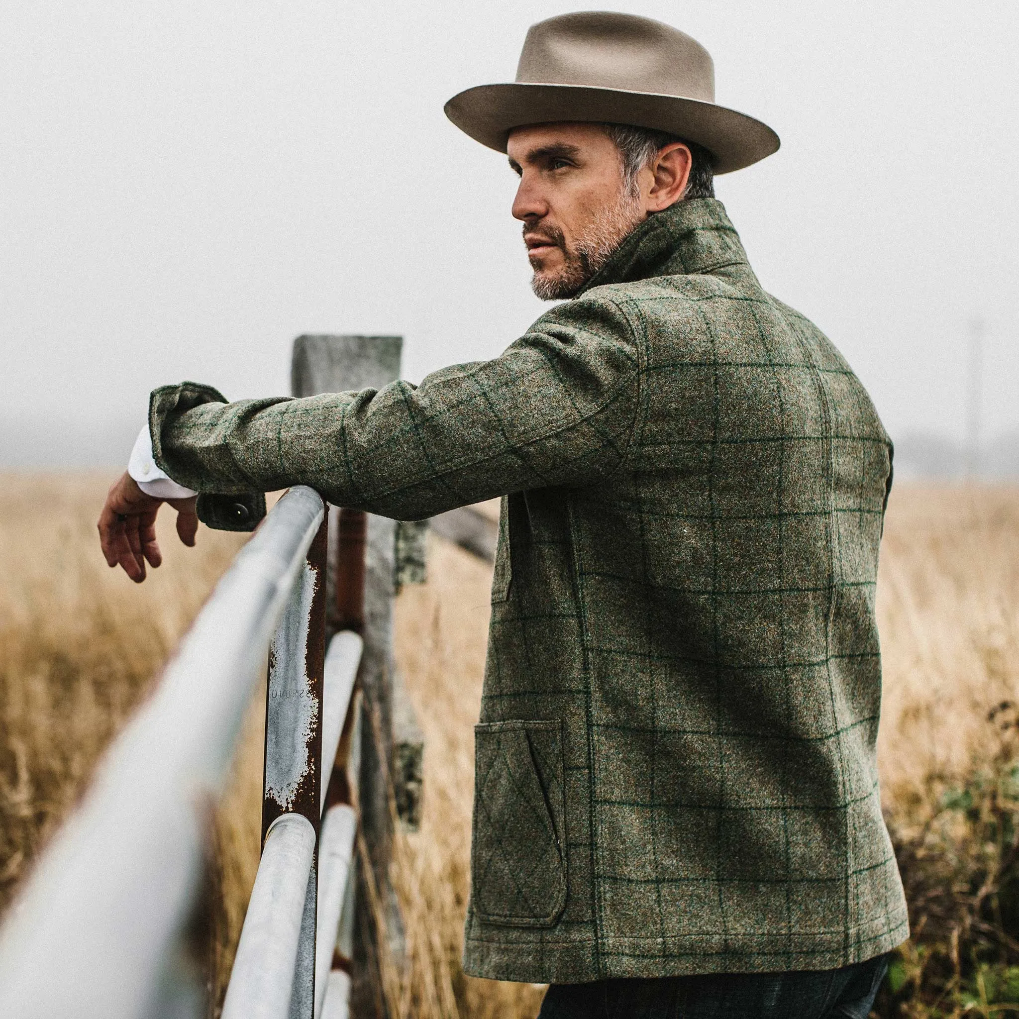 The Ojai Jacket in Windowpane Wool