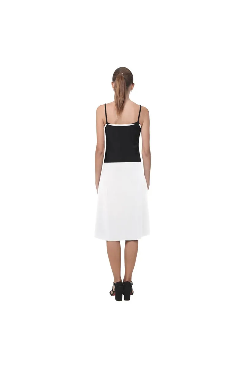 White & Black Alcestis Slip Dress (Model D05)