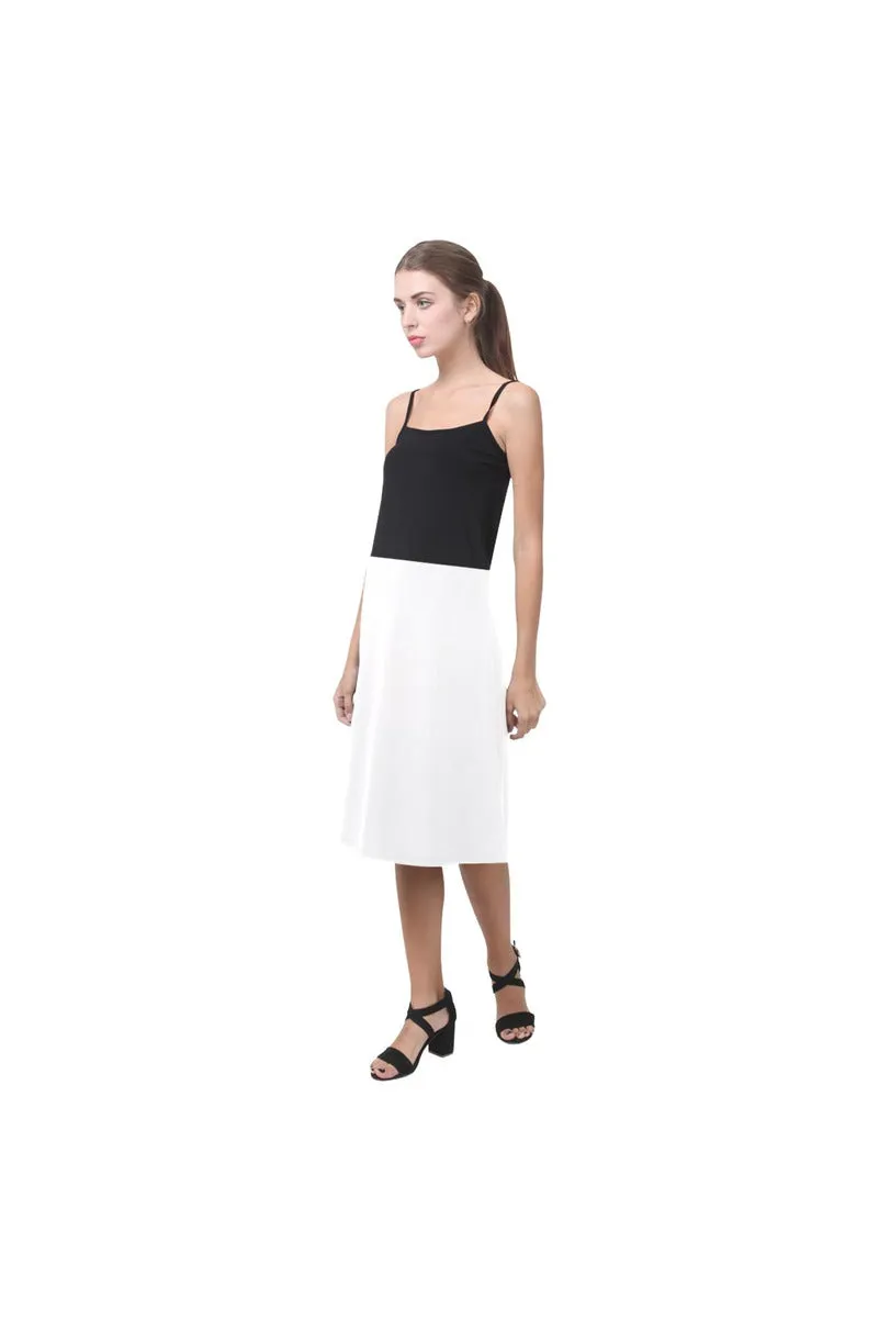 White & Black Alcestis Slip Dress (Model D05)