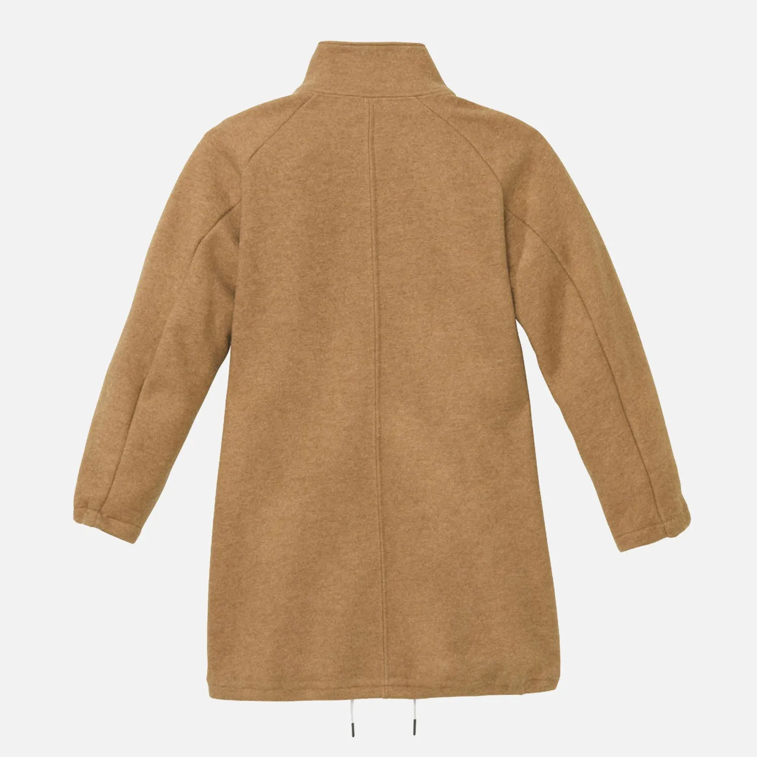 Womens Boiled Merino Wool Coat - Caramel